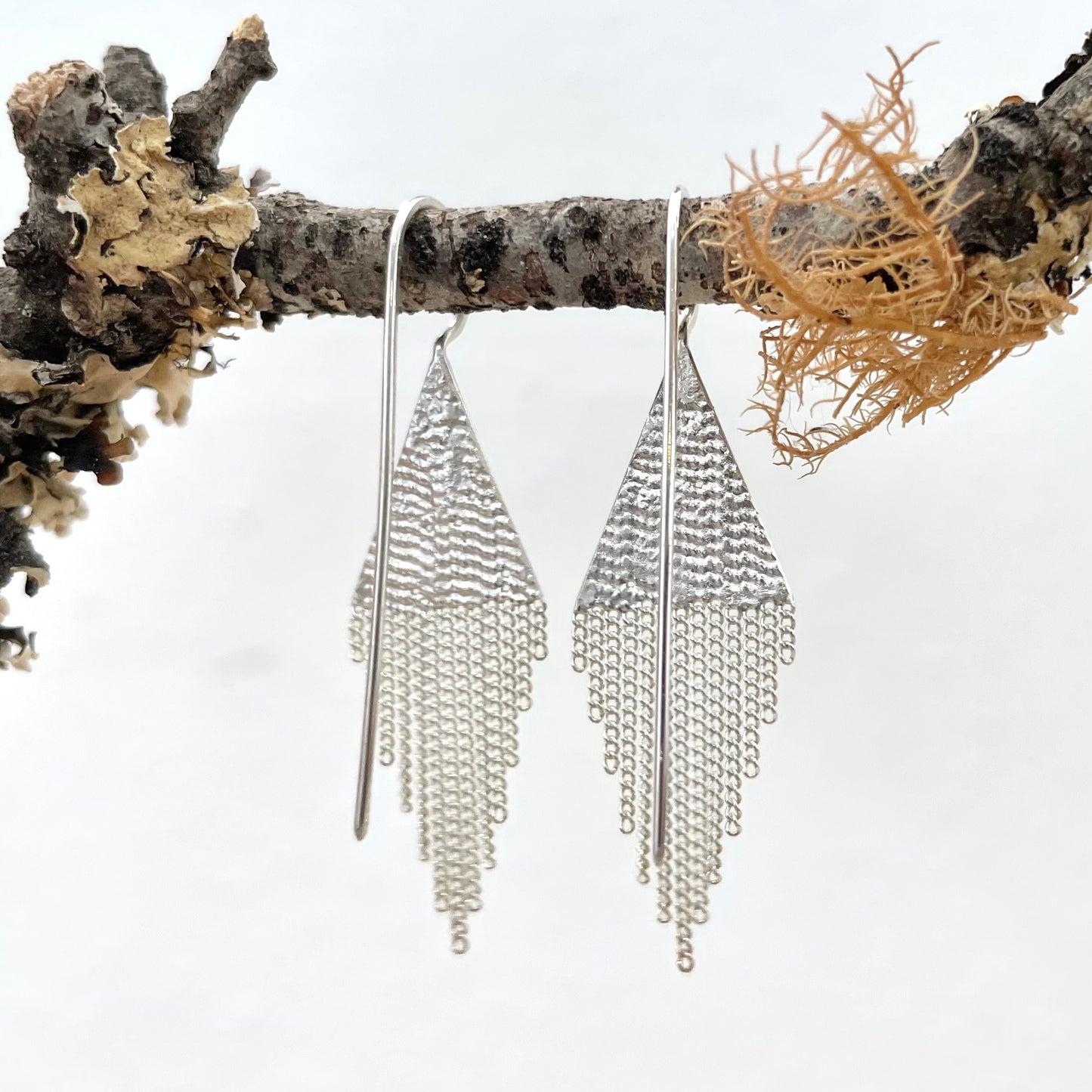 Lil' Triangle Silver Earrings