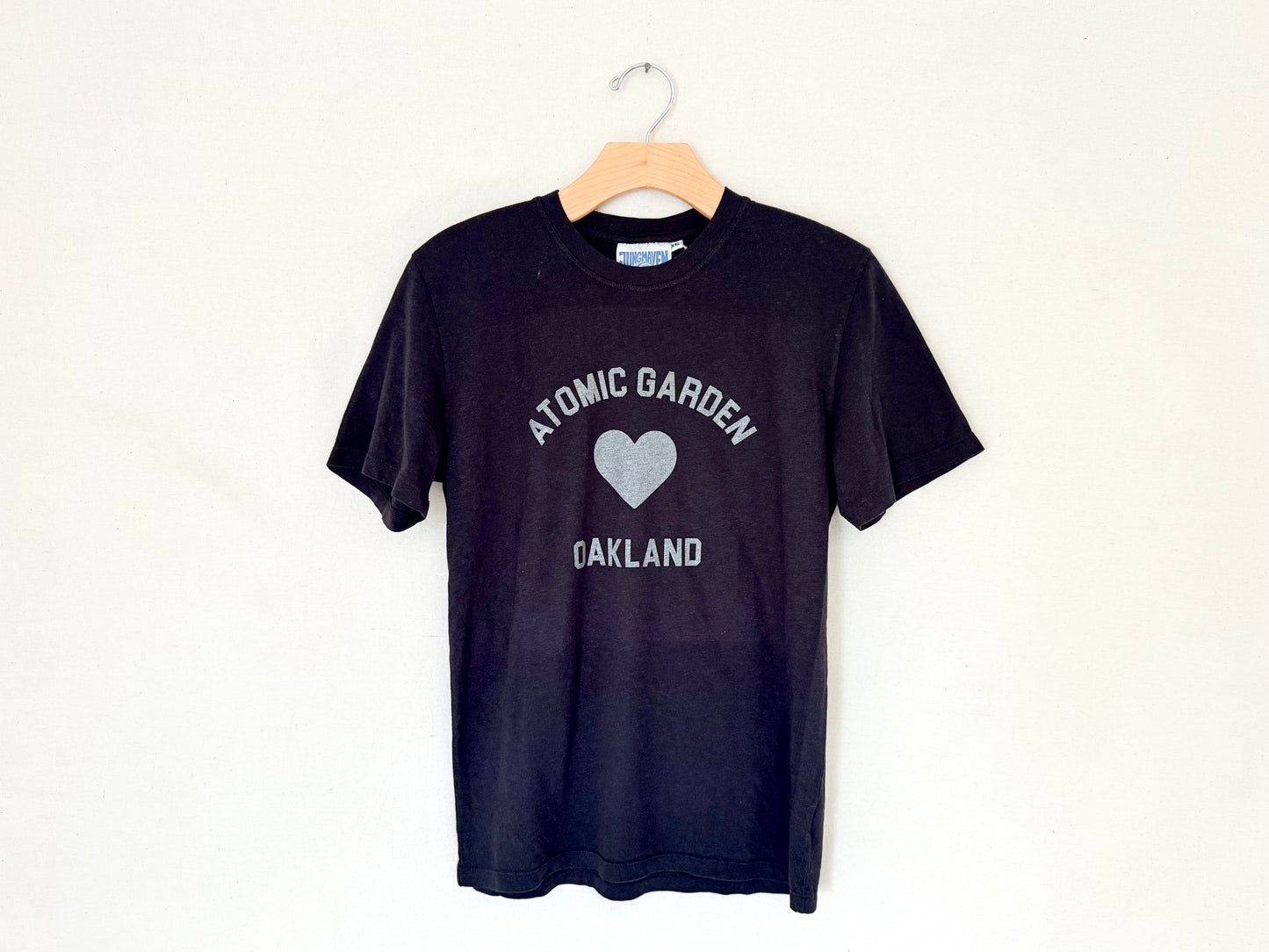 AG Silver Heart Basic Tee Black
