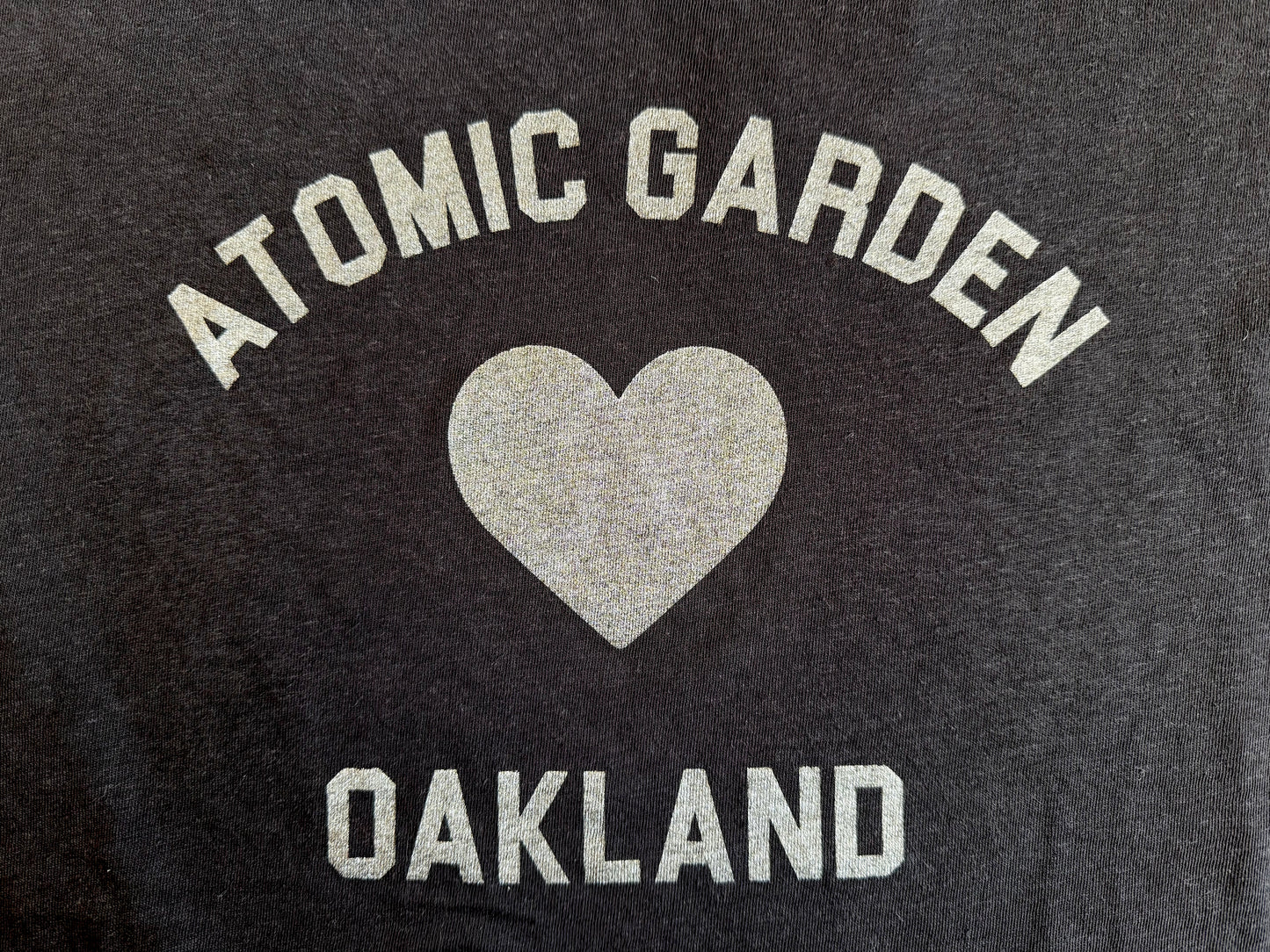 AG Silver Heart Basic Tee Black