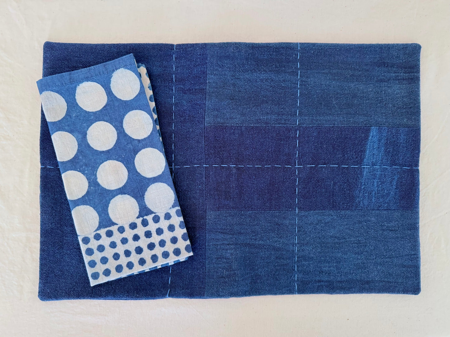 Quilted Indigo Placemat