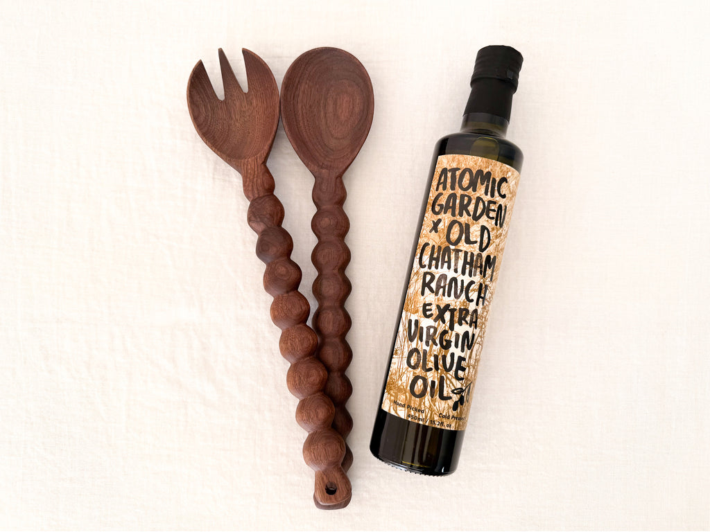 Walnut Salad Servers