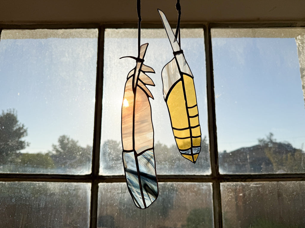 Stained Glass Eagle Feather