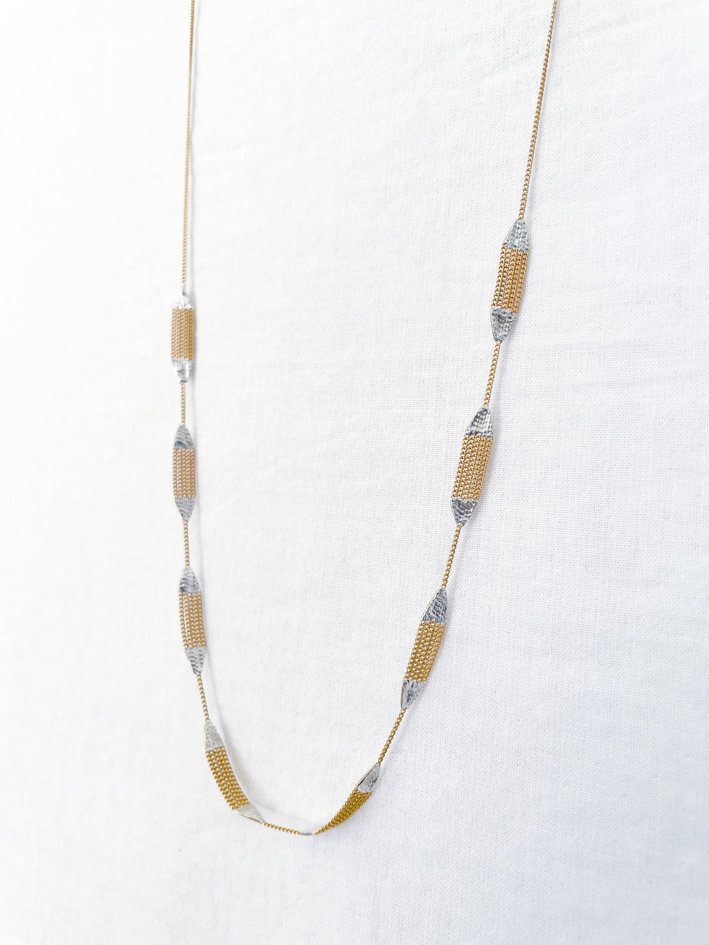 Minnow Necklace Brass + Silver
