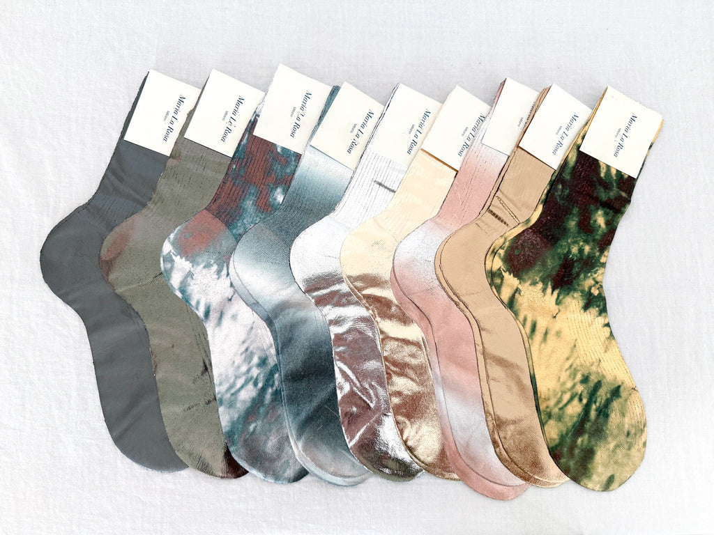 Metallic Silk Socks