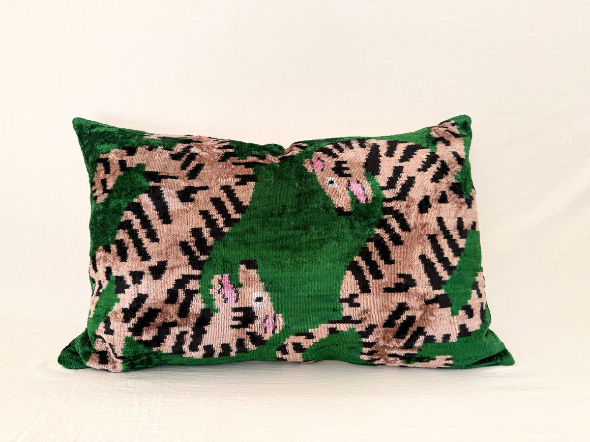 Velvet Silk Tiger Pillow