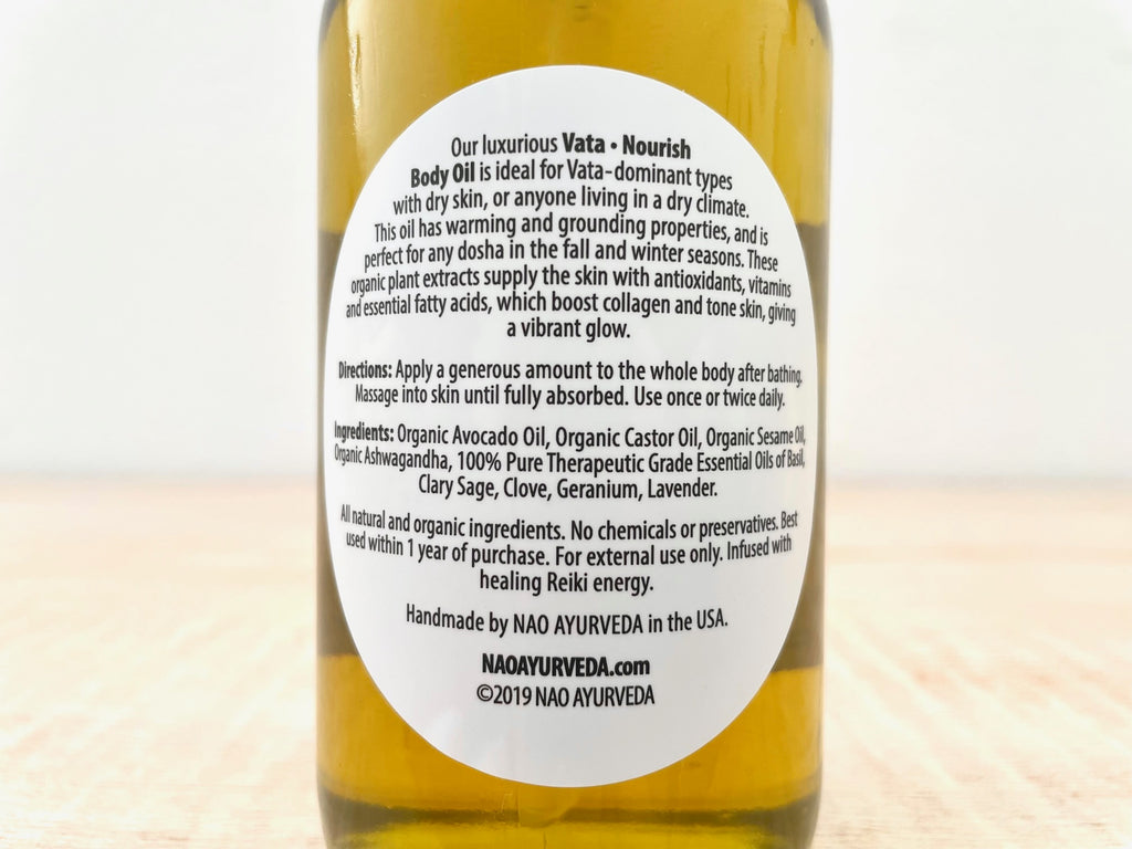 Vata Nourish Body Oil