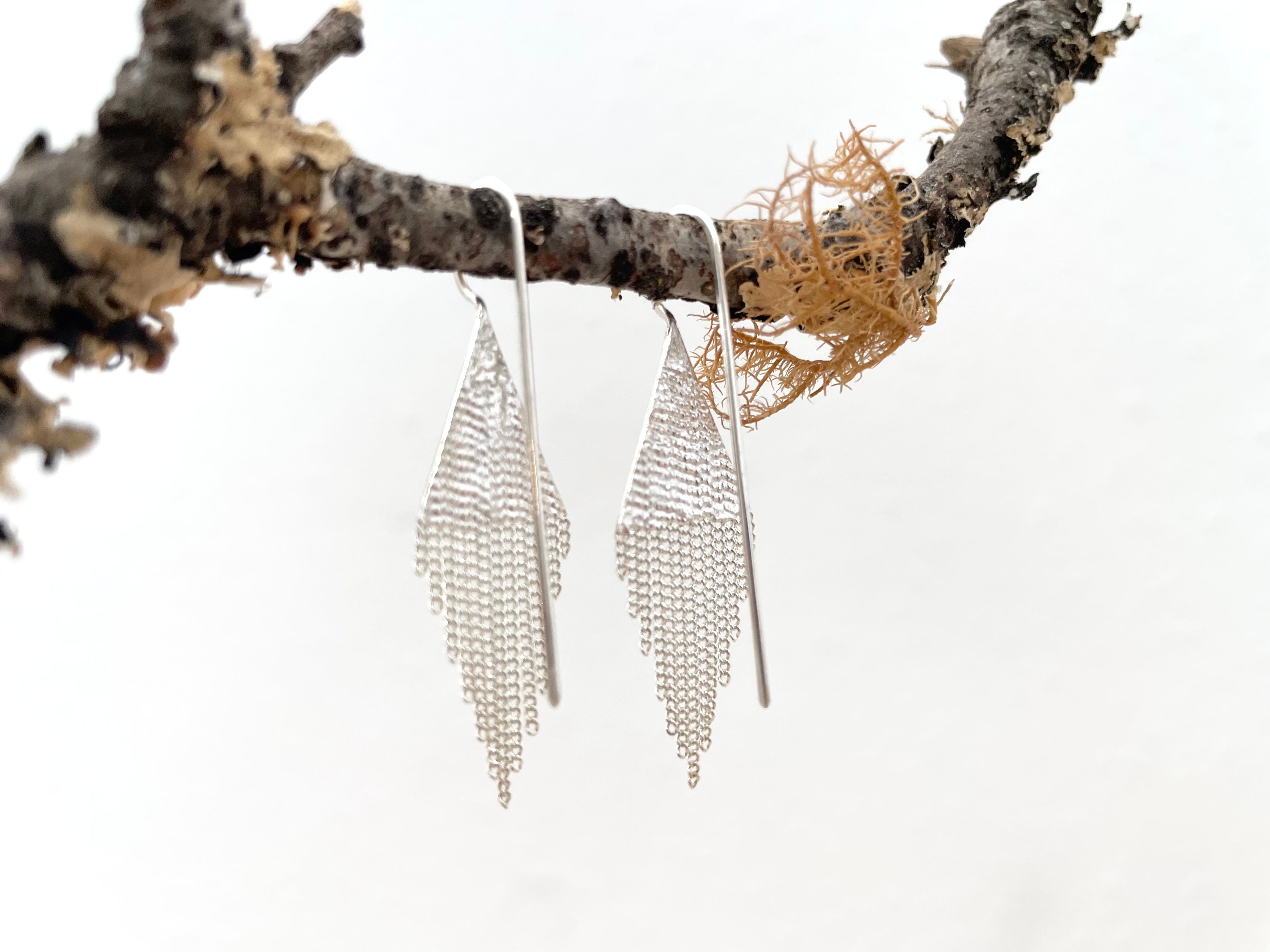 Lil' Triangle Silver Earrings