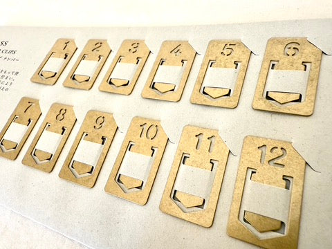 Brass Number Clips