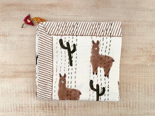 Mira Llama Baby Quilt