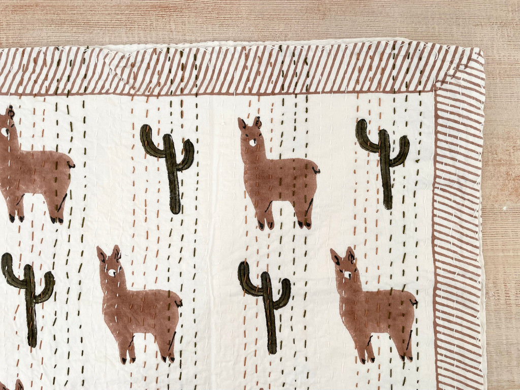 Mira Llama Baby Quilt