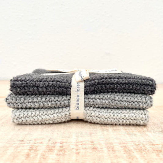 Bianca Lorenne Gray Washcloth Set