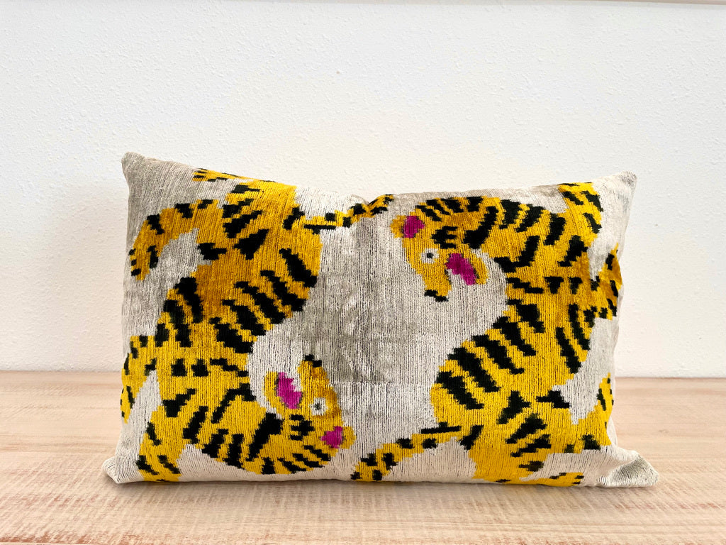 Atelier Ikat Tiger Pillow