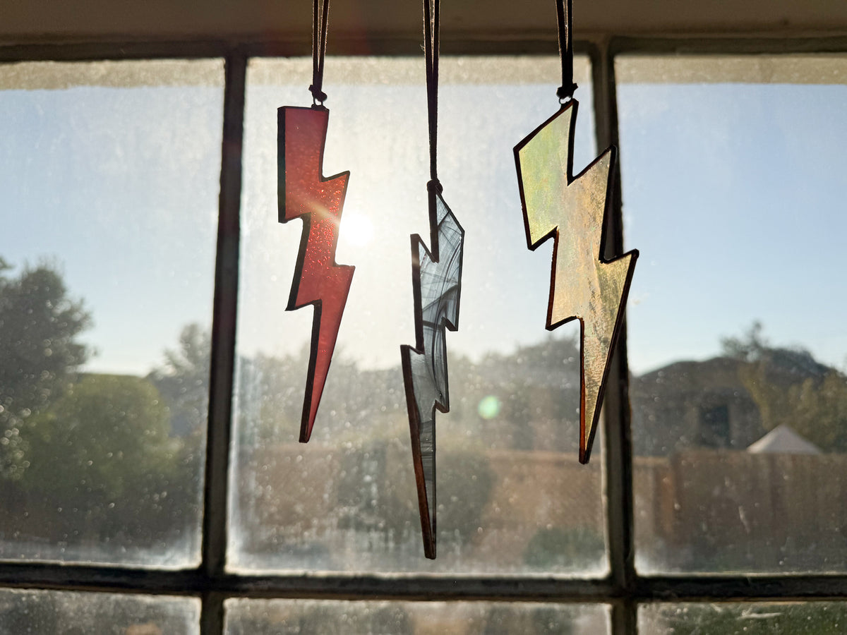Stained Glass Lightening Bolts