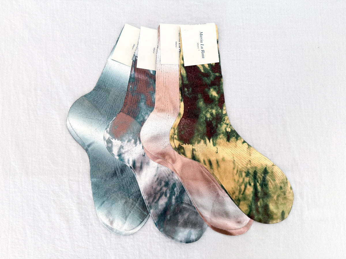 Metallic Silk Socks