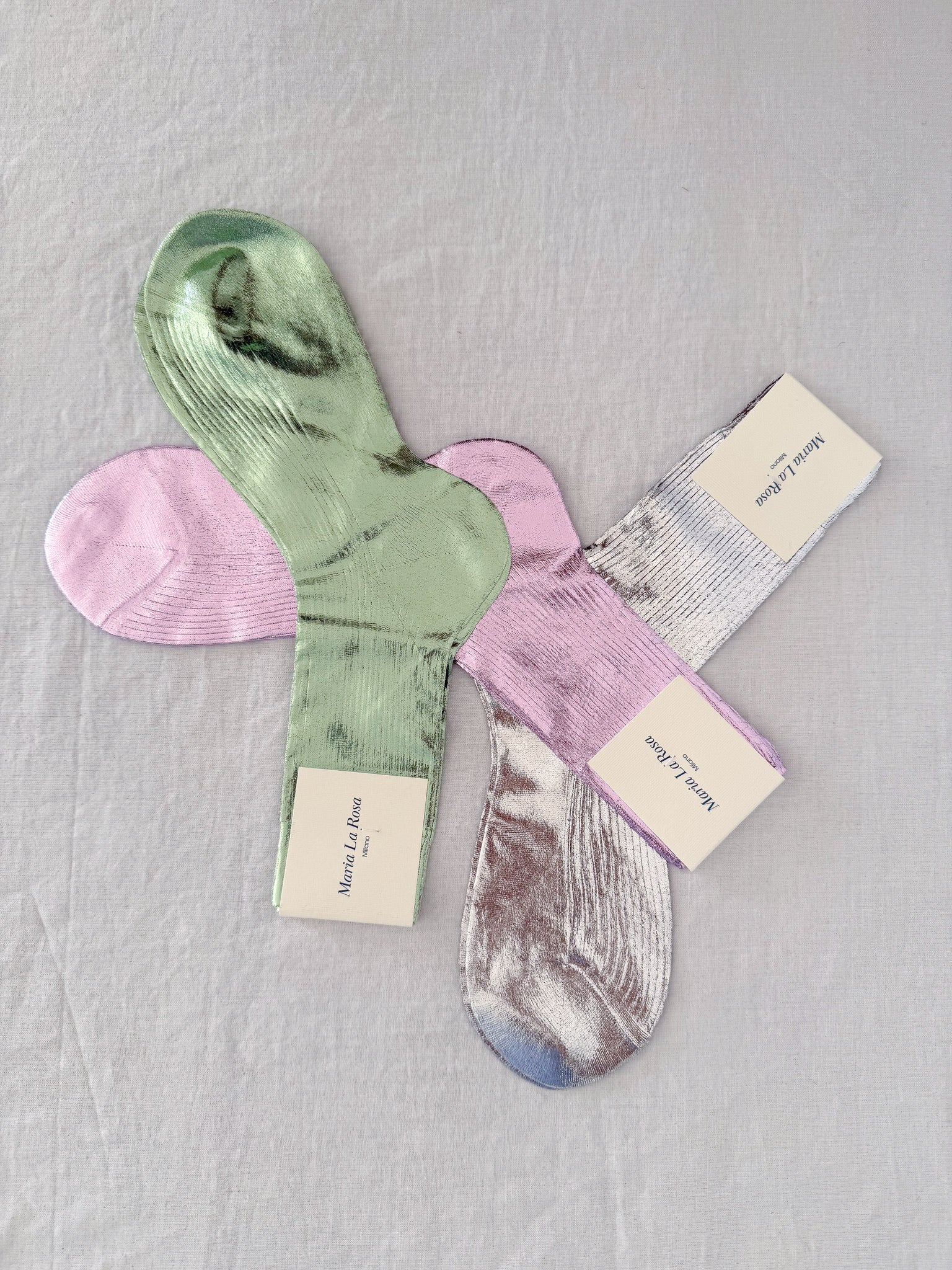 Metallic Silk Socks
