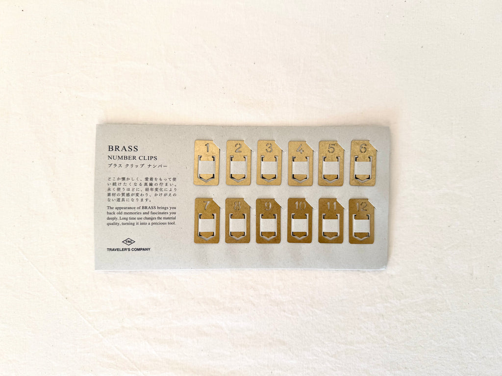 Brass Number Clips