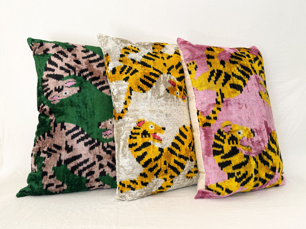 Velvet Silk Tiger Pillow