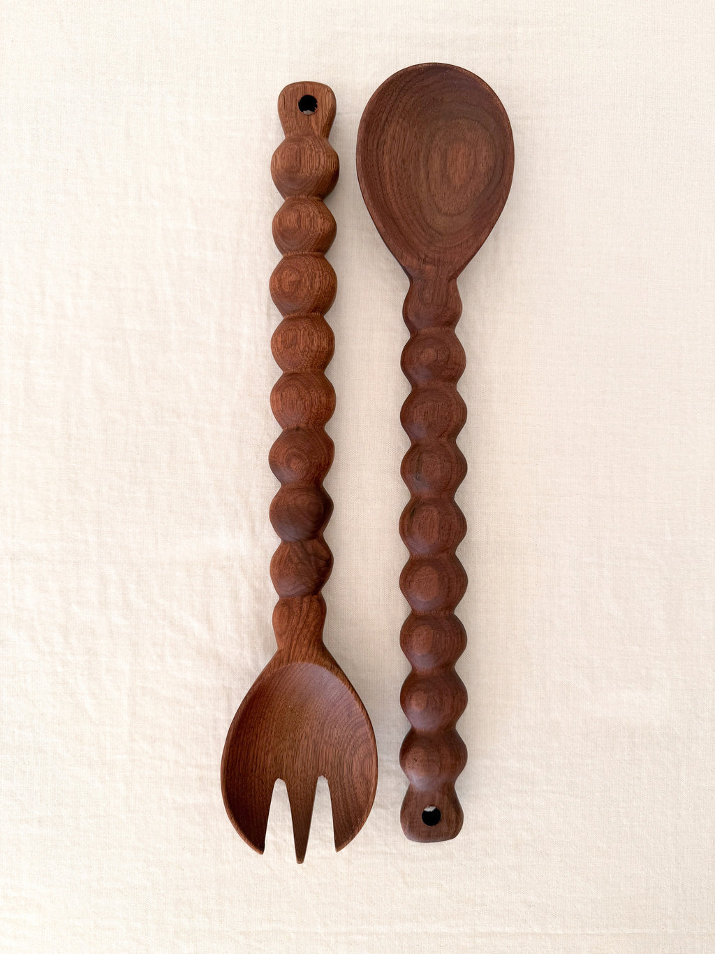 Walnut Salad Servers