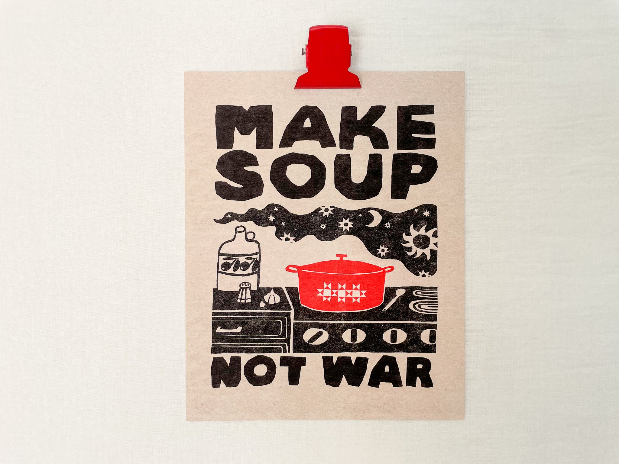 Make Soup Not War Print