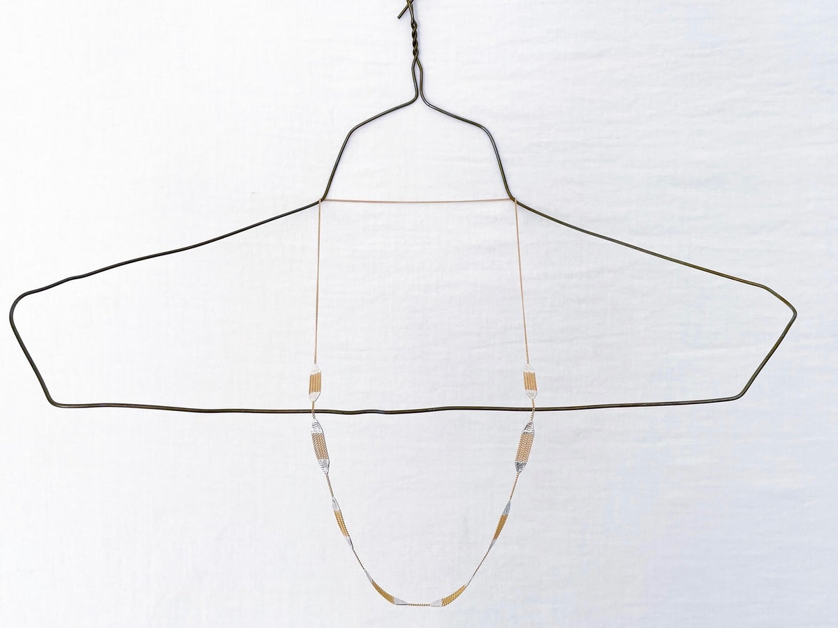 Minnow Necklace Brass + Silver