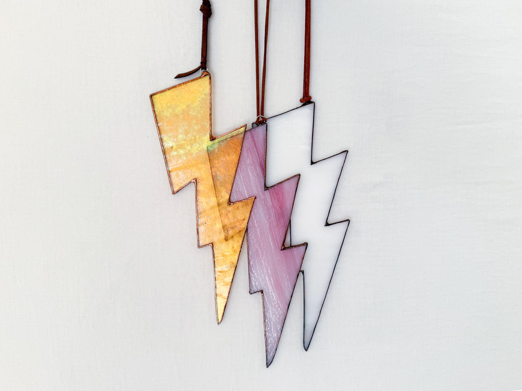 Stained Glass Lightening Bolts