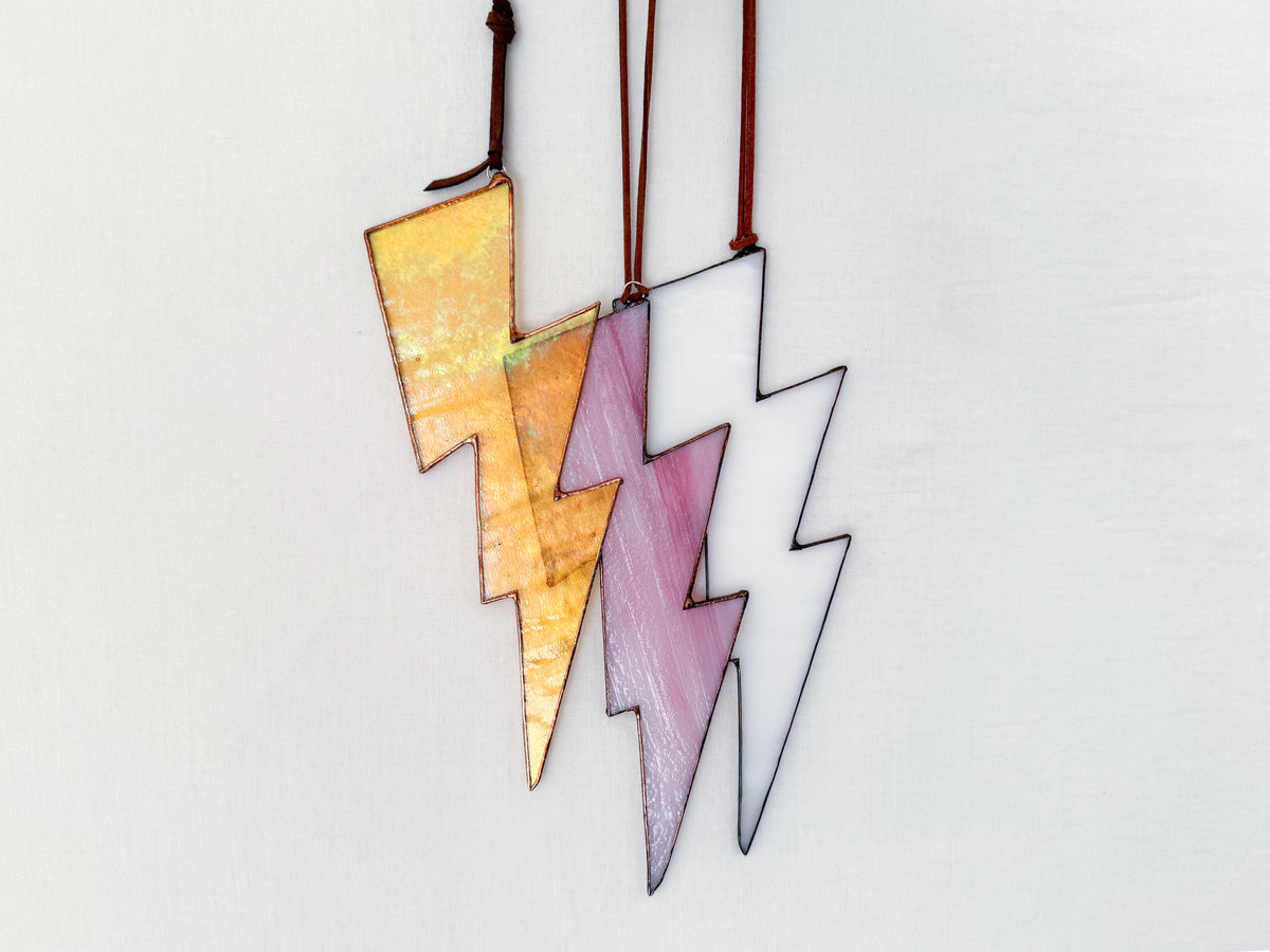 Stained Glass Lightening Bolts