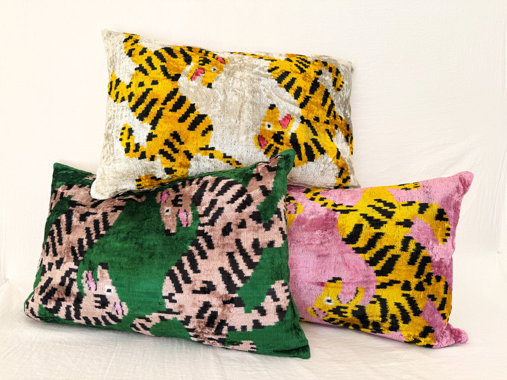 Velvet Silk Tiger Pillow