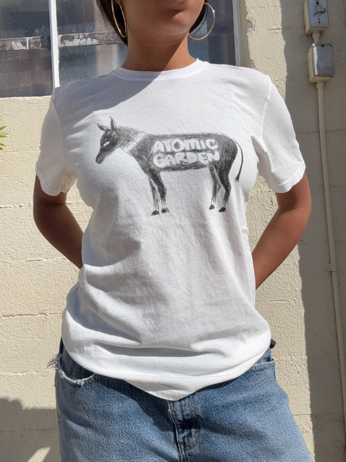 AG Drawn Donkey Basic Tee - White