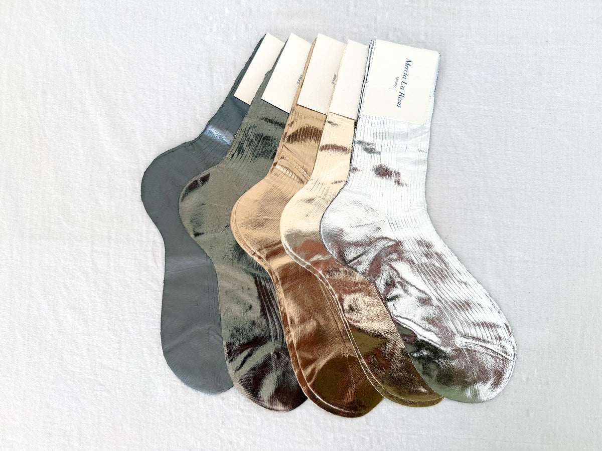 Metallic Silk Socks