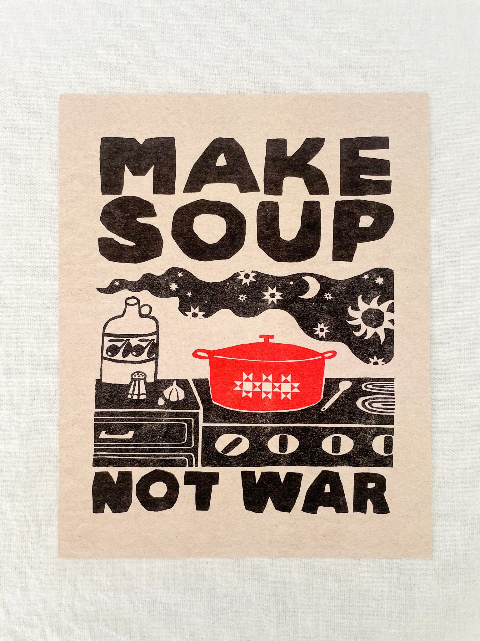 Make Soup Not War Print