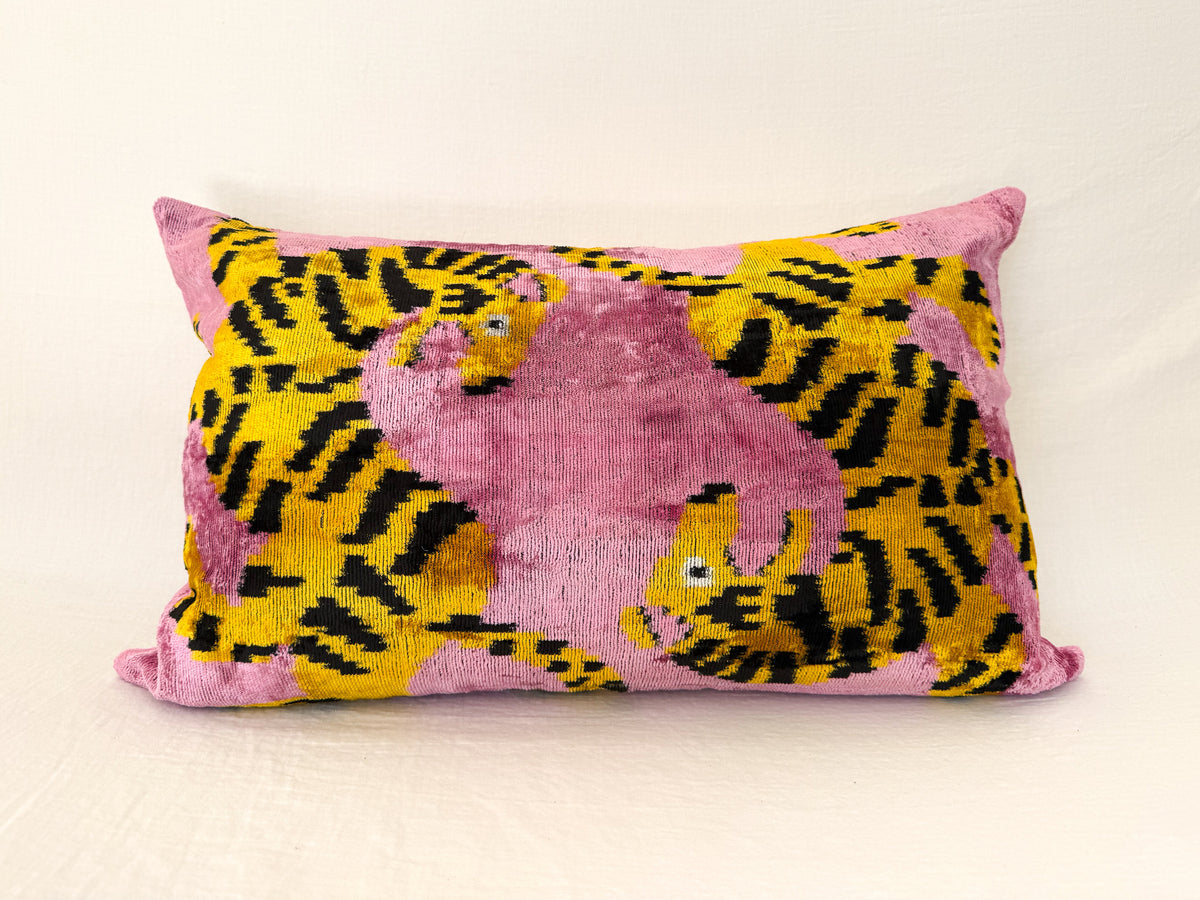 Velvet Silk Tiger Pillow