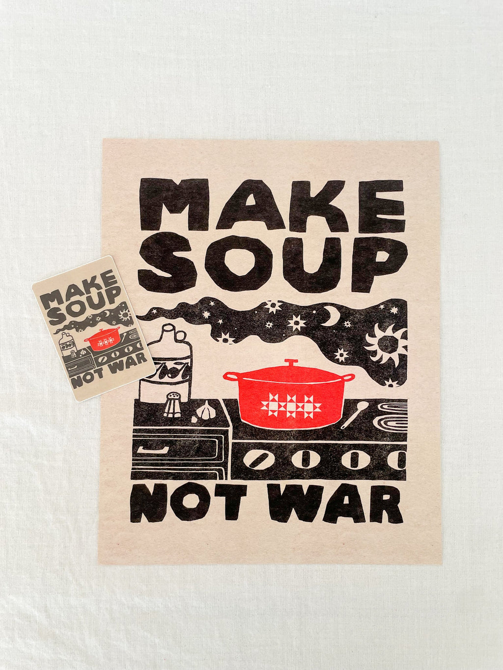 Make Soup Not War Print