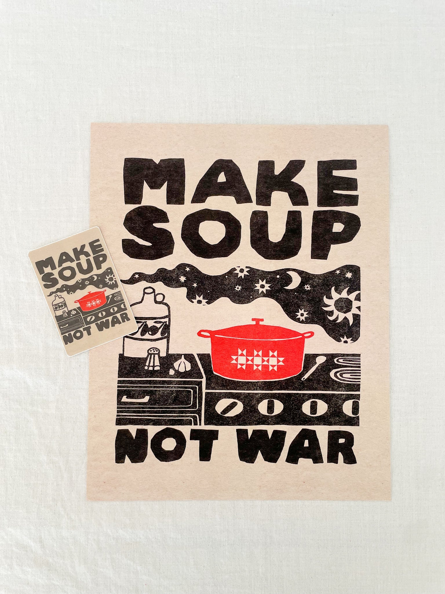 Make Soup Not War Print