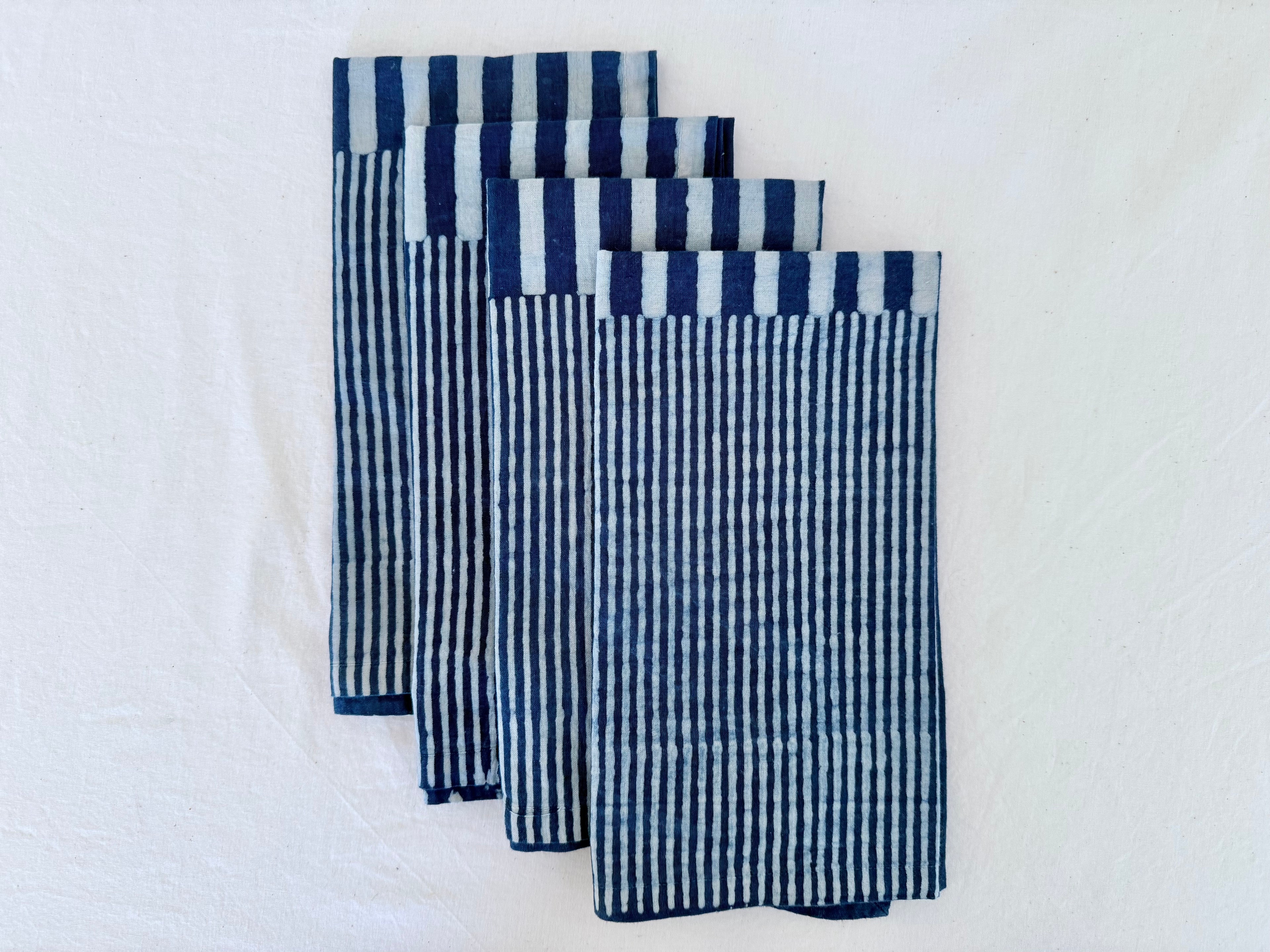 Indigo Stripes Napkin Set