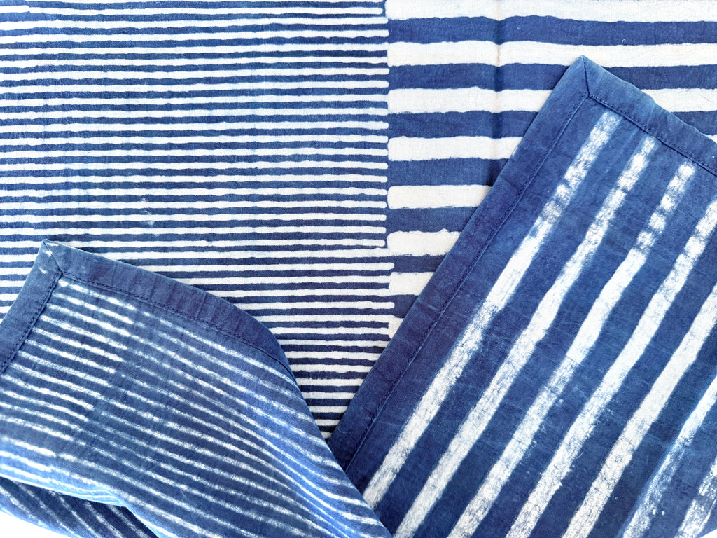 Indigo Stripes Napkin Set