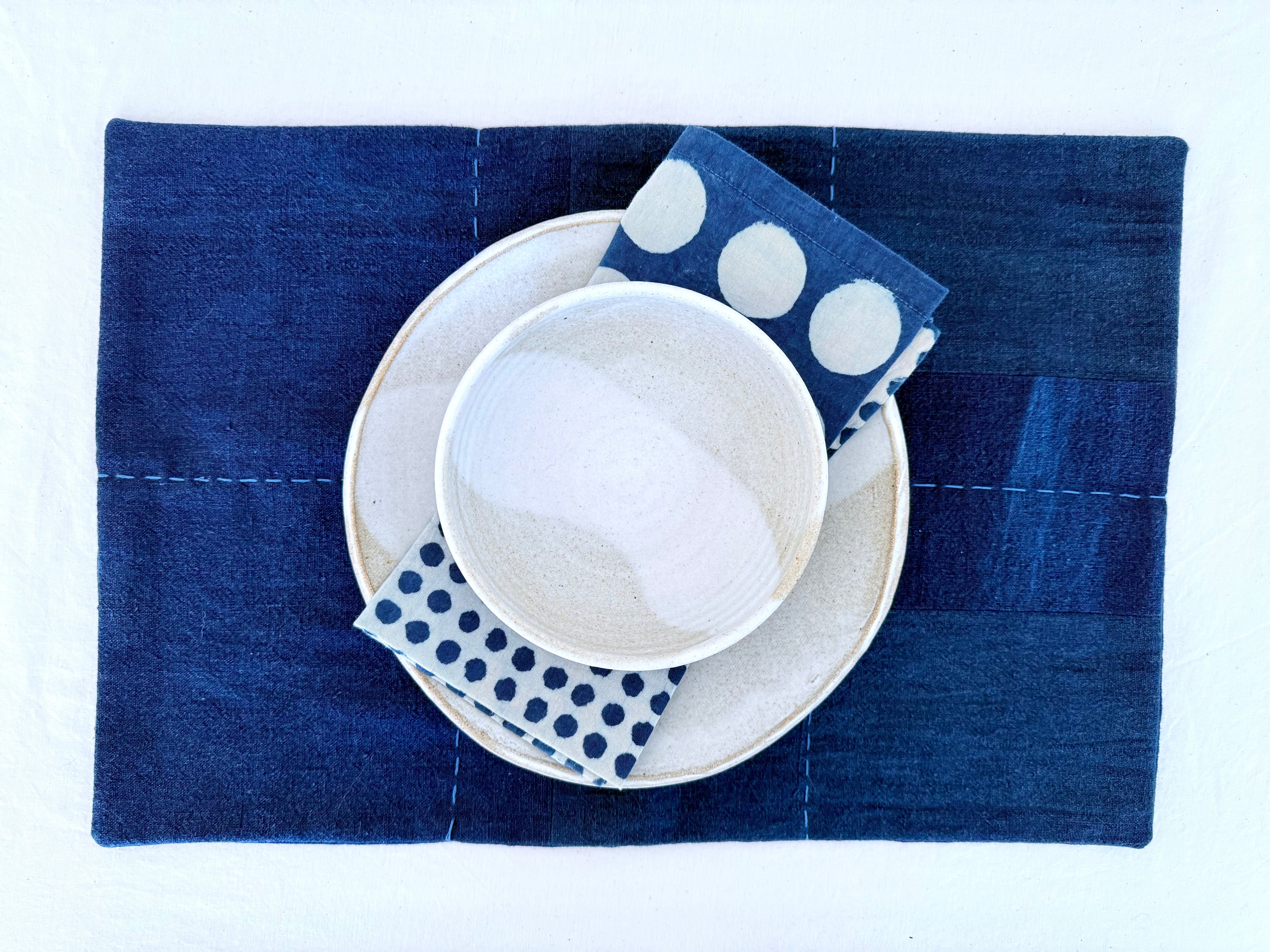 Quilted Indigo Placemat