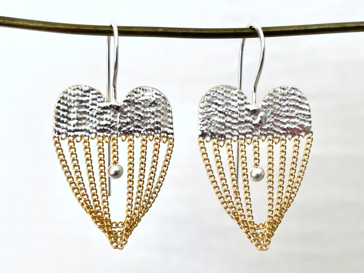 Singing Brass + Silver Earrings