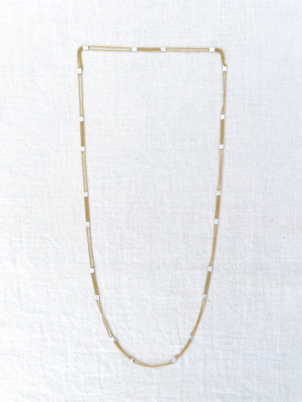 Ladder Necklace Brass + Silver