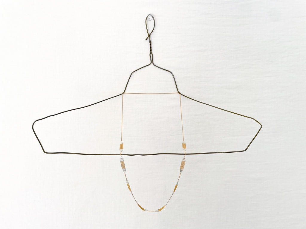 Minnow Necklace Brass + Silver