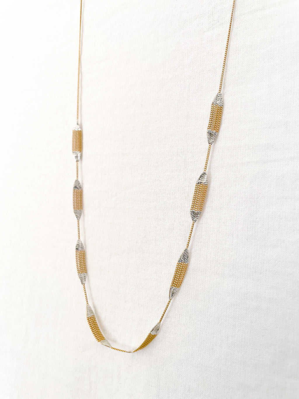 Minnow Necklace Brass + Silver
