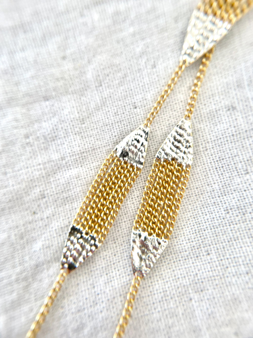 Minnow Necklace Brass + Silver