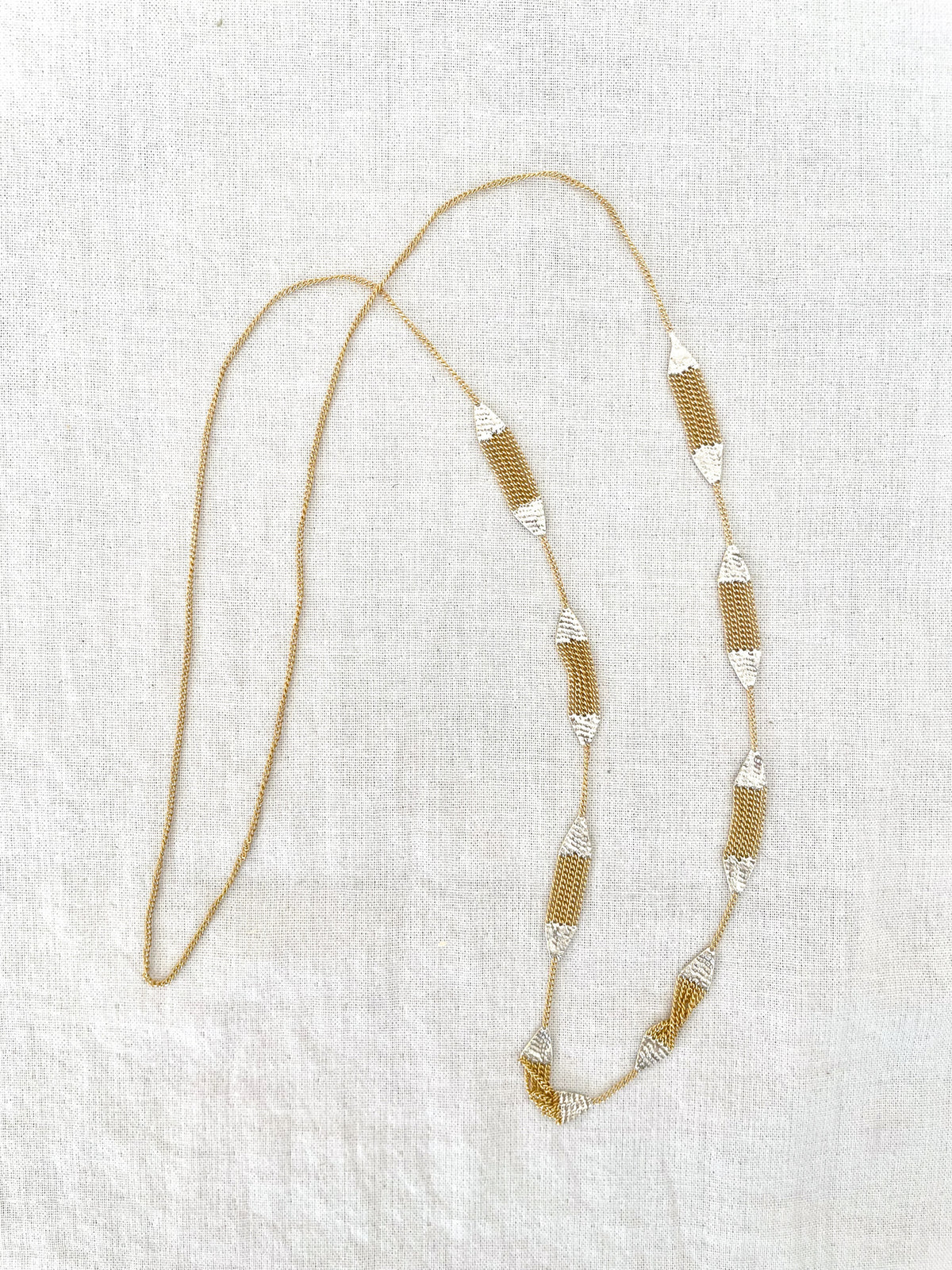 Minnow Necklace Brass + Silver