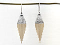 Lil' Triangle Brass + Silver Earrings