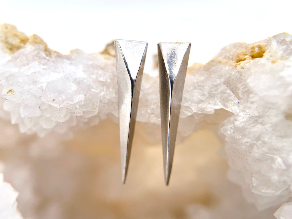 Silver Dagger Studs