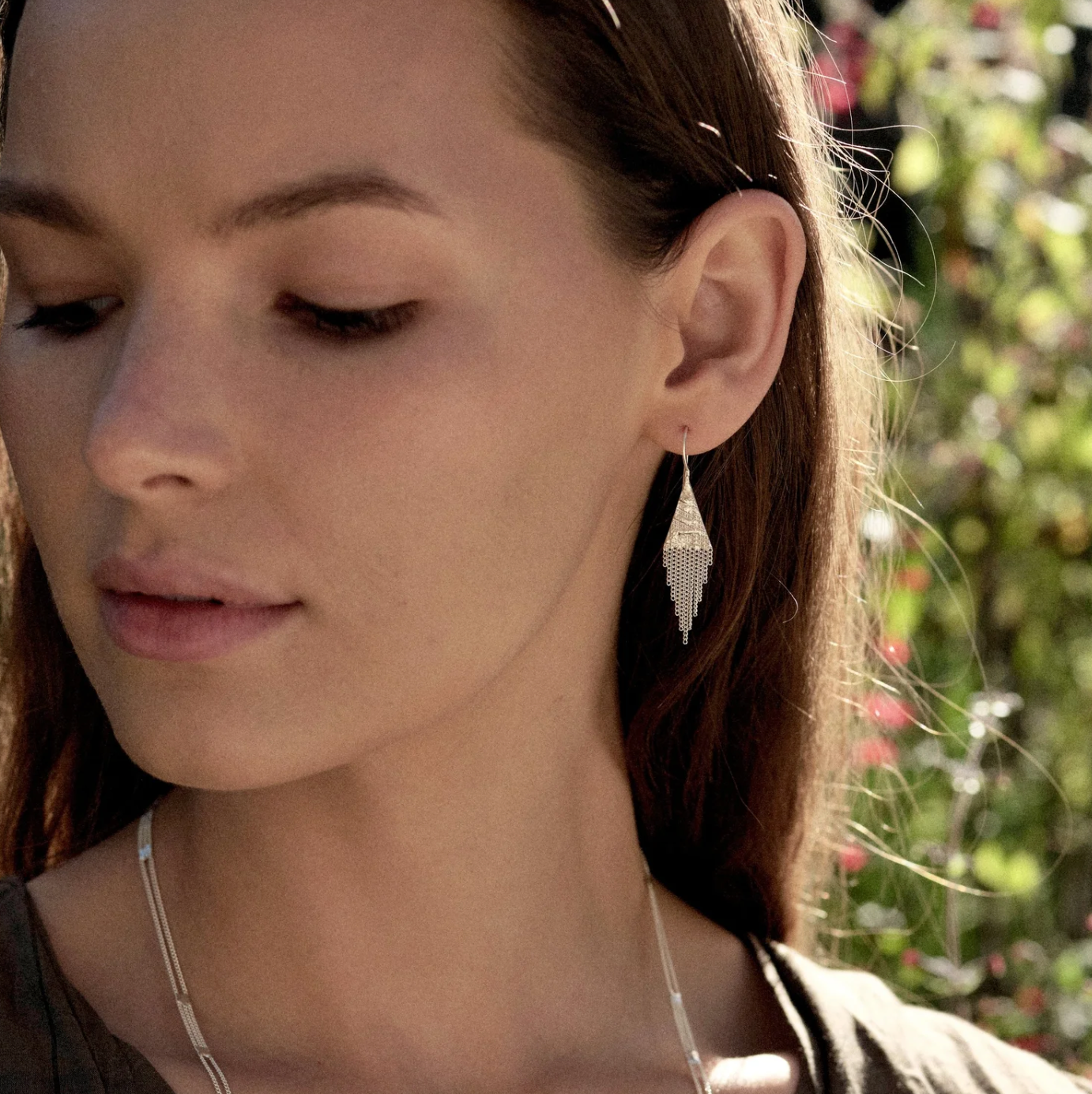 Lil' Triangle Silver Earrings