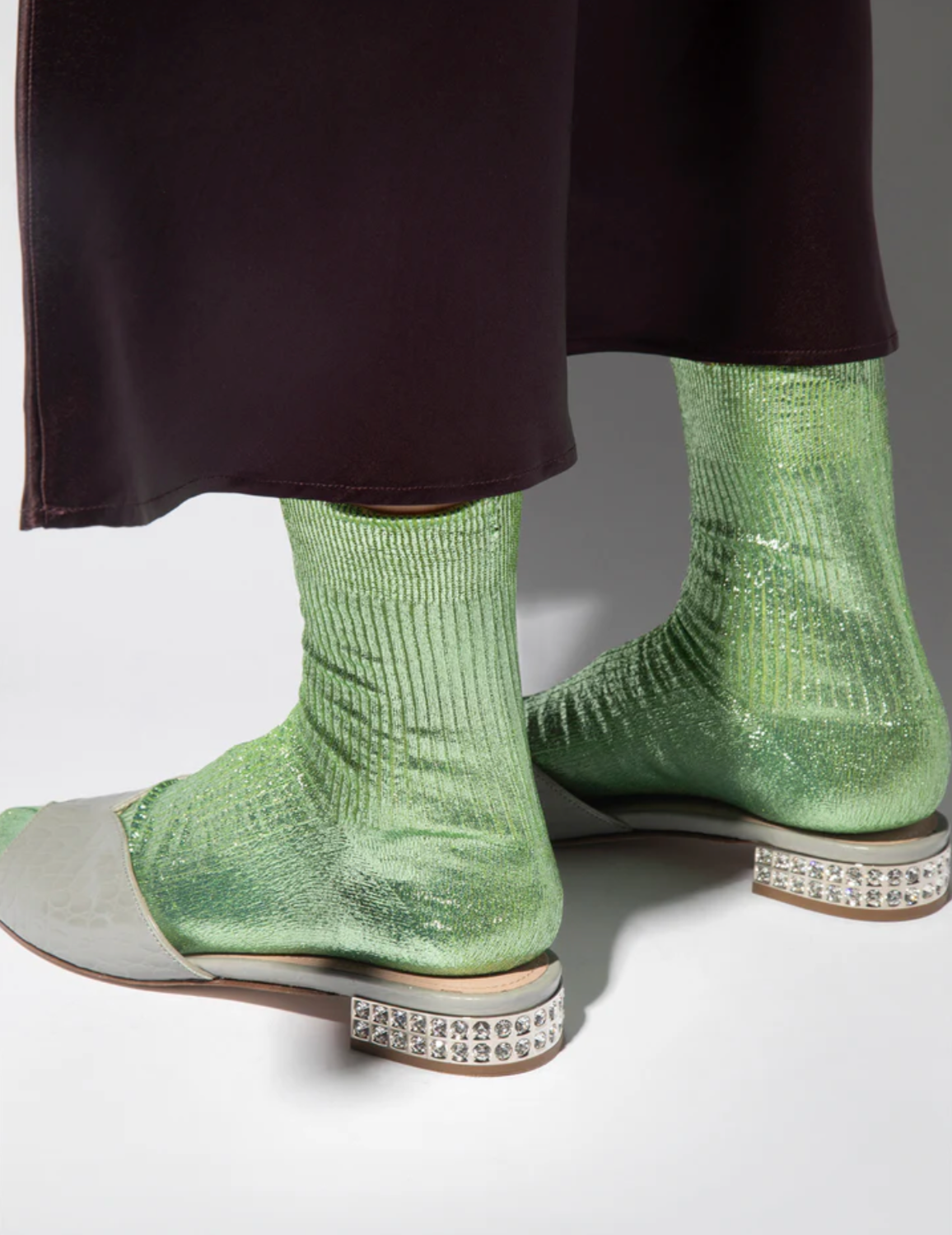 Metallic Silk Socks